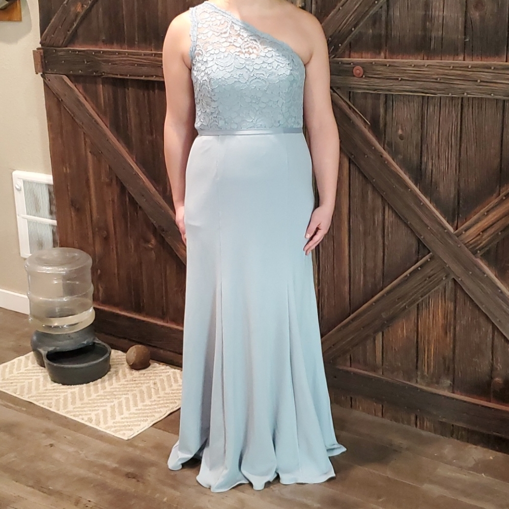 NWT Davids bridal one shoulder bridesmaid dress